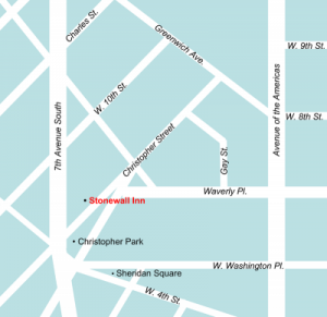 Stonewall Inn in Greenwich Village Map